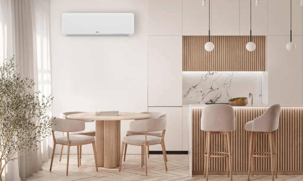 Giatsu wandmodel in eetkeuken Giatsu airconditioning