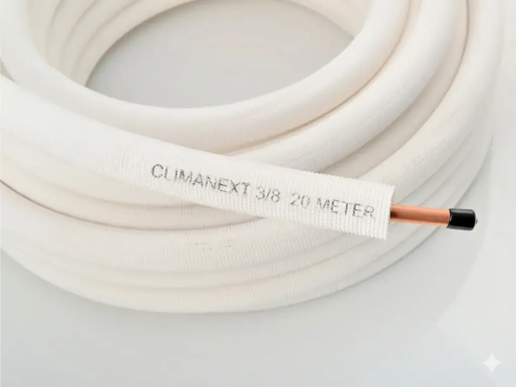 3/8''(wit) - AC-Copper koelleiding 30m