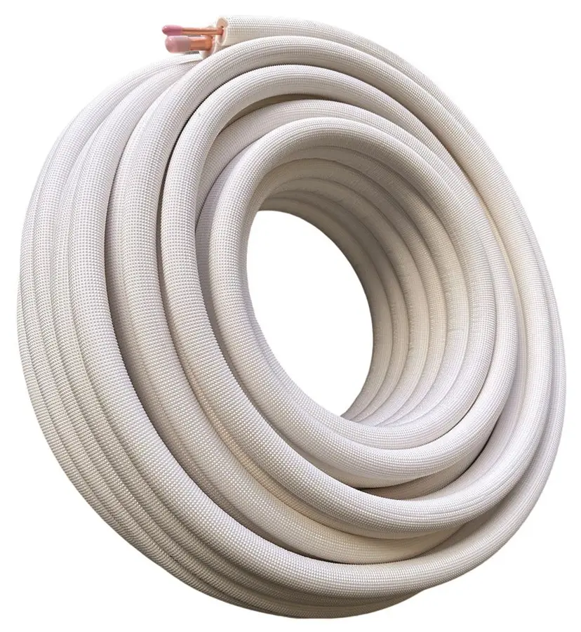 1/4''+1/2''(white) - AC-Copper koelleiding 20m