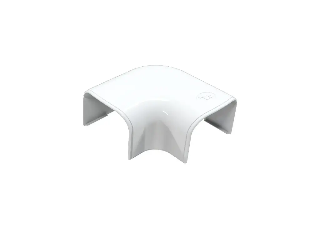 Tecnosystemi - Optima platte bocht 90° CP102 zuiverwit RAL 9010 (zakje 3 stuks)