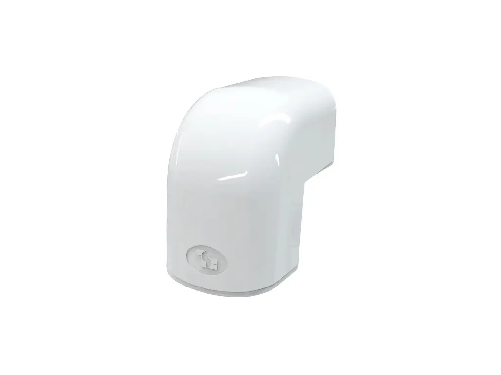 Tecnosystemi - Optima buitenbocht 90° CAE102 zuiverwit RAL 9010 (zakje 3 stuks)