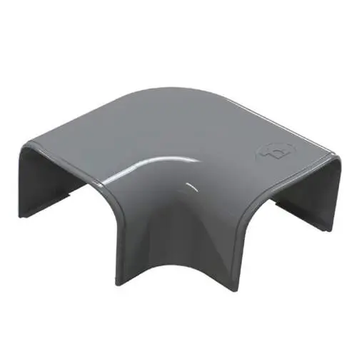 Tecnosystemi - Optima platte bocht 90° CP75 antraciet RAL 7016 (zakje 5 stuks)
