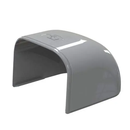 Tecnosystemi - Optima eindkap rond TC102 antraciet RAL 7016 (zakje 3 stuks)