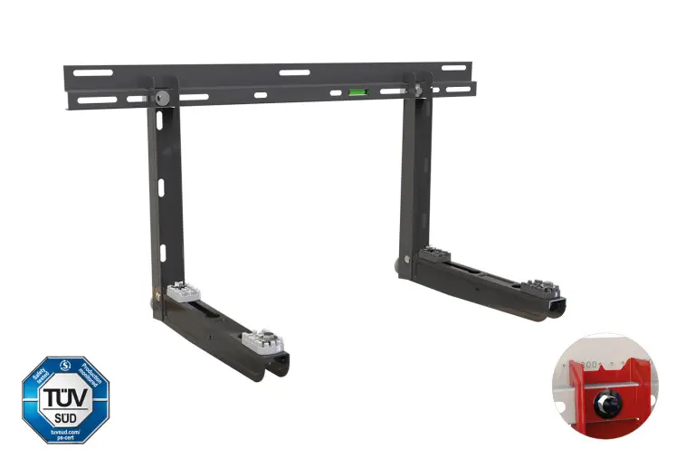 Tecnosystemi - muursteun Giotto mat antraciet grijs tot 160 kg