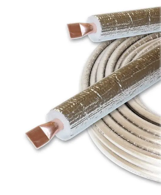 1/4-5/8 - geisoleerde koelleiding - 9mm isol. met aluminium laag (25m) Bl-s1-d1