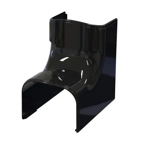 Tecnosystemi - Optima binnenbocht 90° CAI102 zwart RAL 9005 (zakje 3 stuks)