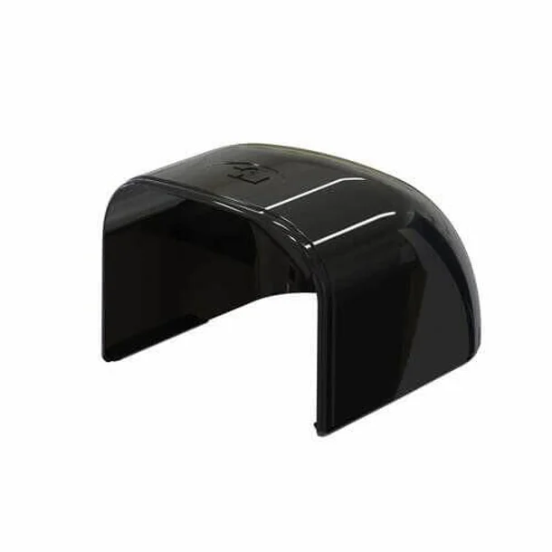 Tecnosystemi - Optima eindstuk rond TC75 zwart RAL 9005 (zakje 5 stuks)