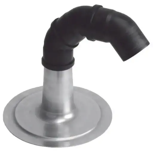[CN001801] Aluminium dakdoorvoer Ø110mm +3 stuks 45gr bocht Ø110 PP