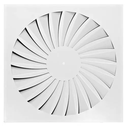 [CN001953] Wervelrooster 595x595 - Gebogen schoep 500 - RAL9016 (Per 5 stuks)