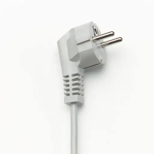 [CN001969] Aansluitsnoer 0,75 wit 300 cm - haaks  
