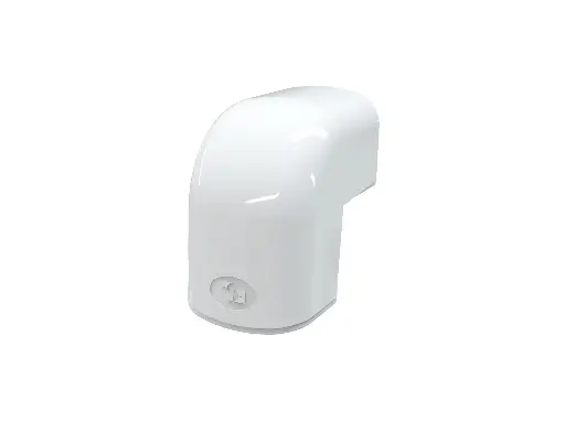 [CN001265] Tecnosystemi - Optima buitenbocht 90° CAE75 zuiverwit RAL 9010 (zakje 5 stuks)