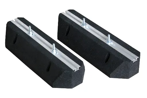 [CN001411] Rubberen opstelbalk 400 (set van 2st) - 400*180*100mm - Incl. bouten M10 (Per pallet 90 sets)
