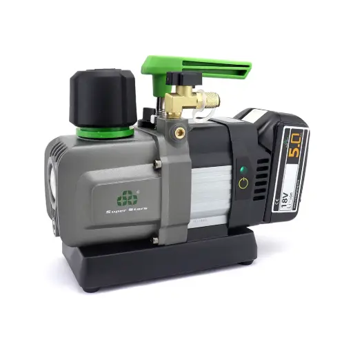 [CN001472] Super Stars - Accu Vacuum Pomp 70 Liter. 2 Traps pomp incl. 1x accu 5.0Ah en lader