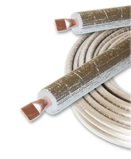[CN001519] 1/4-1/2 - geisoleerde koelleiding - 9mm isol. met aluminium laag (25m) Bl-s1-d1