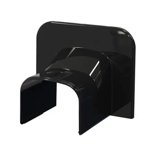 [CN001607] Tecnosystemi - Optima eindstuk plat TA102 zwart RAL 9005 (zakje 3 stuks)