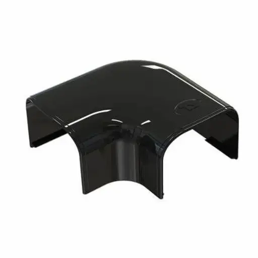 [CN001609] Tecnosystemi - Optima platte bocht 90° CP102 zwart RAL 9005 (zakje 3 stuks)