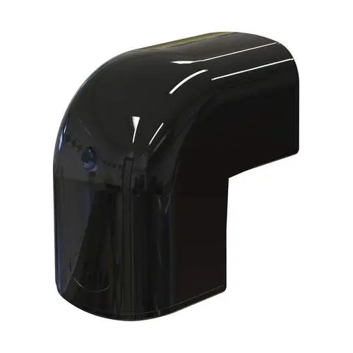 [CN001613] Tecnosystemi - Optima buitenbocht 90° CAE75 zwart RAL 9005 (zakje 5 stuks)